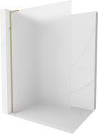 Mexen Kioto L paroi de douche Walk-in 80 x 200 cm, givré, doré - 800-080-103-50-30
