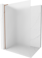 Mexen Kioto L paroi de douche Walk-in 70 x 200 cm, givré, or rose - 800-070-103-60-30