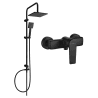 Mexen Tord ensemble de douche encastré avec pomme de douche et mitigeur Lynx, noir - 745940200-70