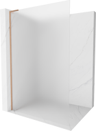 Mexen Kioto L panneau de douche Walk-in 70 x 200 cm, givré, laiton brossé - 800-070-103-65-30