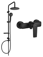 Mexen Lynx Carl ensemble de douche apparent avec pomme de douche et mitigeur de douche, noir - 745940240-70