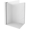 Mexen Kioto L paroi de douche Walk-in 100 x 200 cm, givré, noir - 800-100-103-70-30