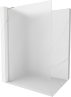 Mexen Kioto L paroi de douche Walk-in 70 x 200 cm, givre, nickel brossé - 800-070-103-97-30