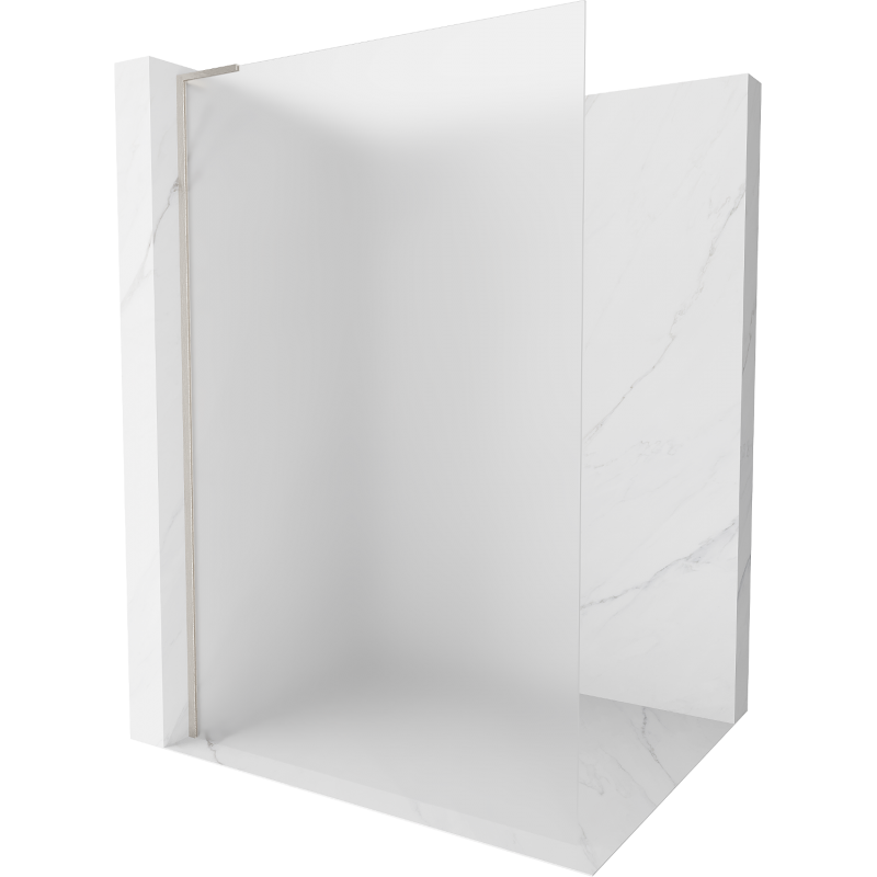 Mexen Kioto L paroi de douche Walk-in 90 x 200 cm, givrée, nickel brossé - 800-090-103-97-30