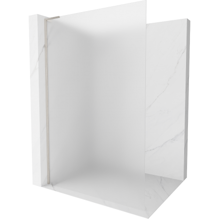 Mexen Kioto L paroi de douche Walk-in 90 x 200 cm, givrée, nickel brossé - 800-090-103-97-30