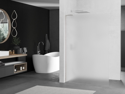 Mexen Kioto L paroi de douche Walk-in 100 x 200 cm, givré, nickel brossé - 800-100-103-97-30