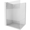 Mexen Kioto L paroi de douche Walk-in 80 x 200 cm, transparent/givre, chrome - 800-080-103-01-35