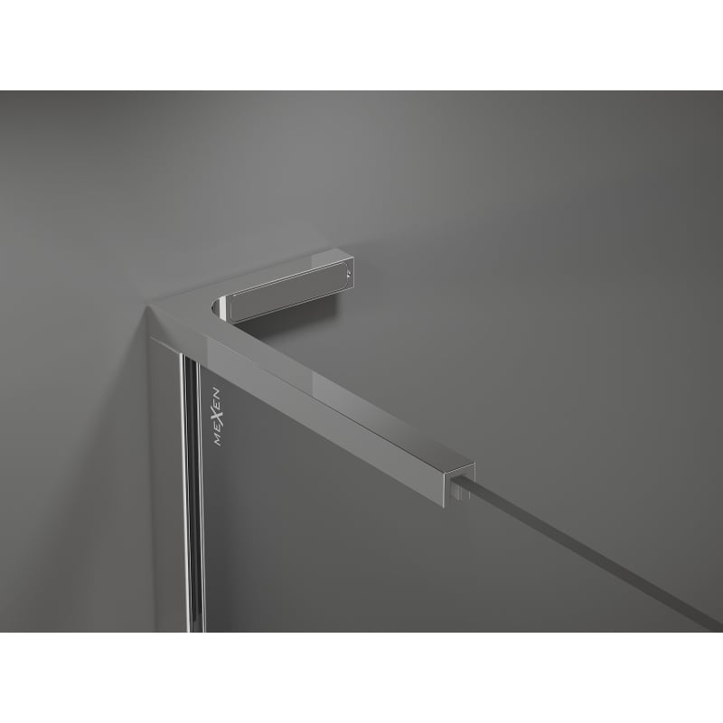 Mexen Kioto L paroi de douche Walk-in 80 x 200 cm, transparent/givre, chrome - 800-080-103-01-35