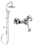 Mexen Fabia Carl ensemble de douche en saillie avec douche de tête et mitigeur, chrome - 746540240-00
