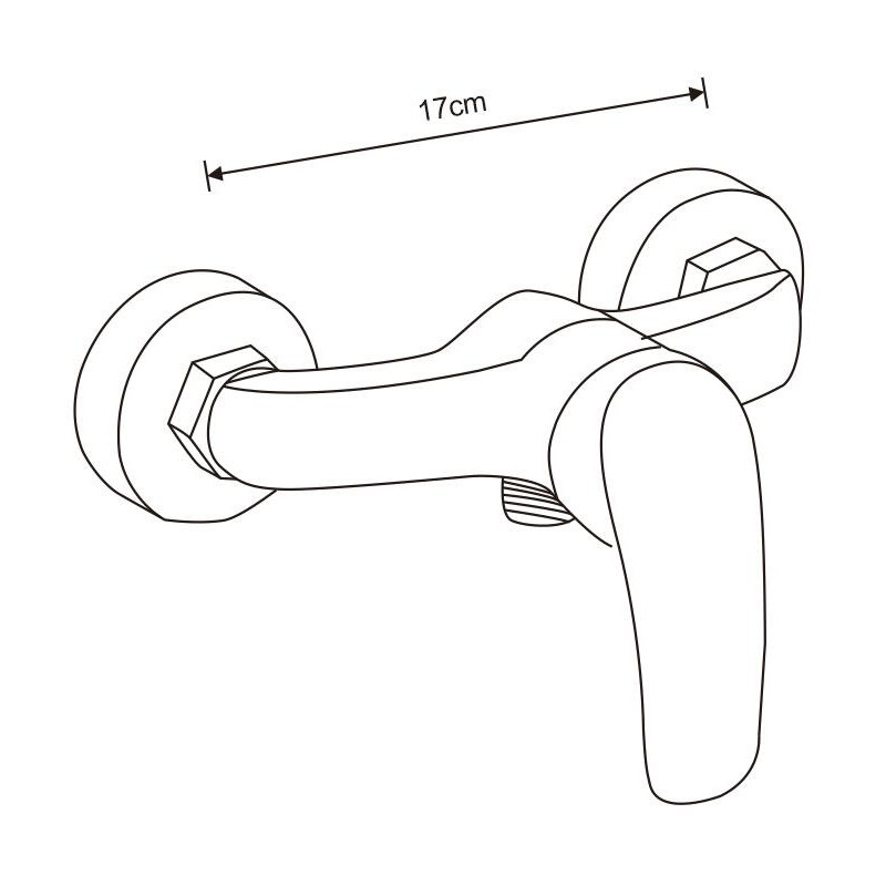 Mexen Fabia Sven ensemble de douche apparent avec pomme de douche et mitigeur de douche, chrome - 746540262-00