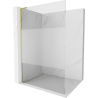 Mexen Kioto L paroi de douche Walk-in 100 x 200 cm, transparent/sablé, finition dorée - 800-100-103-55-35