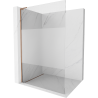 Mexen Kioto L paroi de douche Walk-in 80 x 200 cm, transparent/frosté, or rose - 800-080-103-60-35