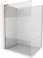 Mexen Kioto L paroi de douche Walk-in 80 x 200 cm, transparent/frosté, or rose - 800-080-103-60-35
