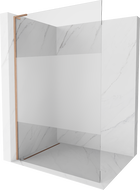 Mexen Kioto L paroi de douche Walk-in 100 x 200 cm, transparent/sablé, laiton brossé - 800-100-103-65-35