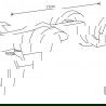 Ensemble de douche extérieur Mexen Tord avec pommeau et mitigeur Caro, chromé - 746640200-00