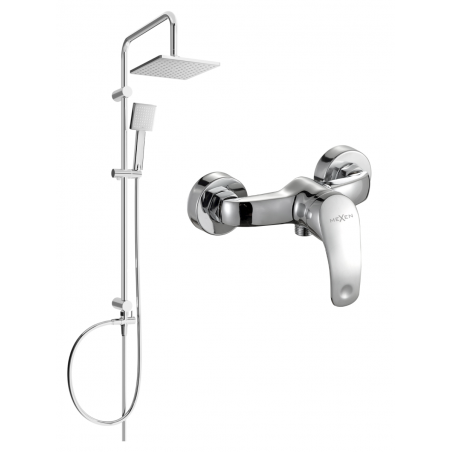 Mexen Fabia Ensemble de douche apparente Tord avec pomme de douche et robinet de douche, chromé - 746540200-00