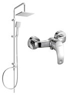 Mexen Fabia Ensemble de douche apparente Tord avec pomme de douche et robinet de douche, chromé - 746540200-00