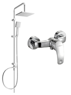 Mexen Tord ensemble de douche apparent avec pommeau de pluie et robinet de douche Fabia, chrome - 746540200-00