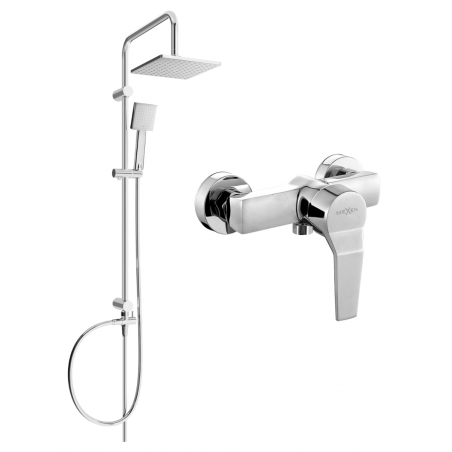 Mexen Caro Tord ensemble de douche apparent avec douche de tête et mitigeur de douche, chromé - 746640200-00