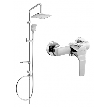 Mexen Caro Sven ensemble de douche encastré avec tête de douche et mitigeur, chrome - 746640262-00