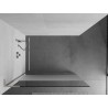 Mexen Kioto L paroi de douche Walk-in 70 x 200 cm, transparent/givré, nickel brossé - 800-070-103-97-35