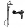 Mexen Tord ensemble de douche en applique avec douche de tête et mitigeur de douche Caro, noir - 746640200-70