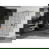 Mexen Kioto paroi de douche autonome 110 x 200 cm, motif noir 8 mm, finition dorée - 800-110-002-55-78