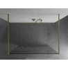 Mexen Kioto paroi de douche autoportante 100 x 200 cm, motif blanc 8 mm, or brossé - 800-100-002-55-85
