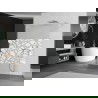 Mexen Kioto paroi de douche autonome 140 x 200 cm, motif blanc 8 mm, nickel brossé - 800-140-002-97-85
