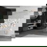 Mexen Kioto paroi de douche autonome 140 x 200 cm, motif blanc 8 mm, laiton brossé - 800-140-002-65-85