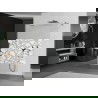 Mexen Kioto paroi de douche autonome 120 x 200 cm, motif blanc 8 mm, gris gun brossé - 800-120-002-66-85
