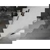 Mexen Kioto paroi de douche autoportante 140 x 200 cm, motif blanc 8 mm, gun gray brossé - 800-140-002-66-85