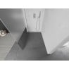 Mexen Kioto L paroi de douche Walk-in 100 x 200 cm, transparent/givré, nickel brossé - 800-100-103-97-35