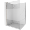 Mexen Kioto L paroi de douche Walk-in 100 x 200 cm, transparent/givré, nickel brossé - 800-100-103-97-35