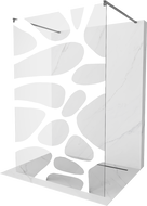 Mexen Kioto paroi de douche autonome 130 x 200 cm, motif blanc 8 mm, gun gray brossé - 800-130-002-66-97