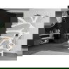 Mexen Kioto paroi de douche autonome 130 x 200 cm, motif blanc 8 mm, gun gray brossé - 800-130-002-66-97