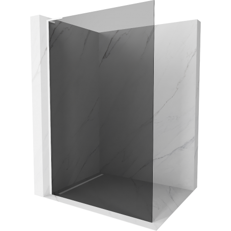 Mexen Kioto L paroi de douche Walk-in 70 x 200 cm, graphite, blanc - 800-070-103-20-40