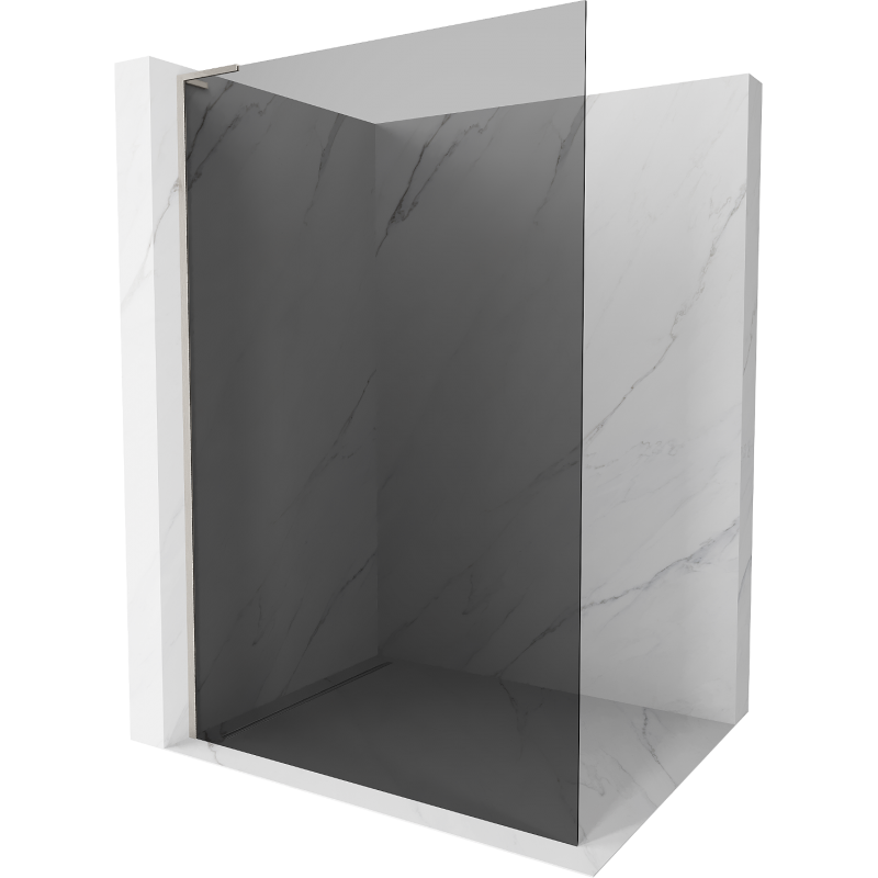 Mexen Kioto L paroi de douche Walk-in 70 x 200 cm, graphite, nickel brossé - 800-070-103-97-40