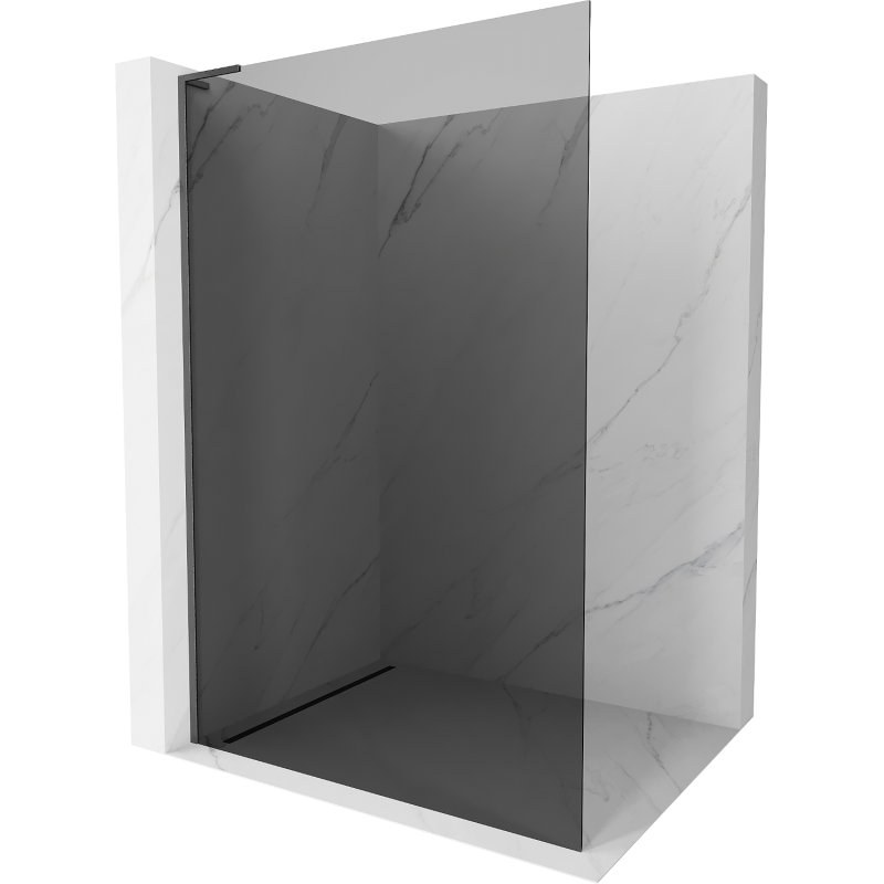 Paroi de douche Mexen Kioto L Walk-in 70 x 200 cm, gris graphite, gun gray brossé - 800-070-103-66-40