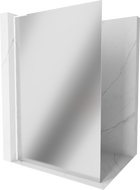 Mexen Kioto L paroi de douche Walk-in 70 x 200 cm, miroir, blanc - 800-070-103-20-50