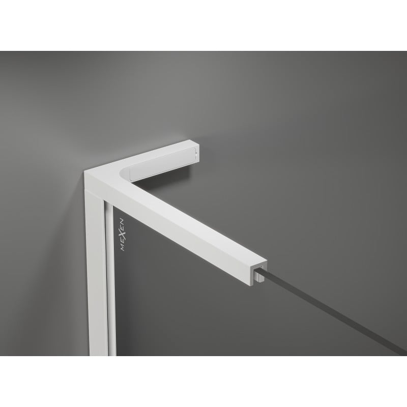 Mexen Kioto L paroi de douche Walk-in 110 x 200 cm, miroir, blanc - 800-110-103-20-50