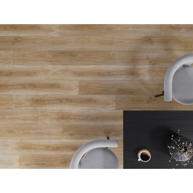 Mexen San Marcos panneaux vinyles 1240 x 182 mm SPC 6,5 mm, sous-couche IXPE 1,5 mm, 4 V-fuge, Chêne