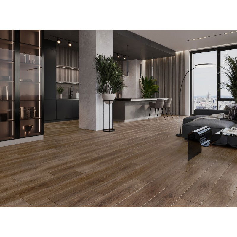 Mexen San Juan panneaux vinyles 1240 x 182 mm SPC 6,5 mm, sous-couche IXPE 1,5 mm, 4 V-Joint, Chêne - F1049-1240-182-505-4V1-01