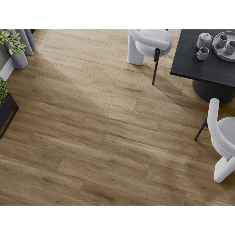 Mexen Long Creek panneaux vinyles 1240 x 182 mm SPC 6,5 mm, sous-couche IXPE 1,5 mm, 4 V-Joint, Chêne