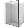 Mexen Kioto L paroi de douche Walk-in 80 x 200 cm, motif noir, blanc - 800-080-103-20-70