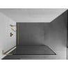 Mexen Kioto L paroi de douche Walk-in 90 x 200 cm, cadre noir, or brossé - 800-090-103-55-70
