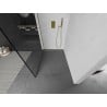 Mexen Kioto L paroi de douche Walk-in 90 x 200 cm, cadre noir, or brossé - 800-090-103-55-70