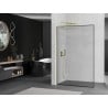 Mexen Kioto L paroi de douche Walk-in 90 x 200 cm, cadre noir, or brossé - 800-090-103-55-70