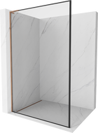 Mexen Kioto L paroi de douche Walk-in 60 x 200 cm, motif noir, or rose - 800-060-103-60-70