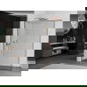 Mexen Kioto L paroi de douche Walk-in 120 x 200 cm, motif noir, laiton brossé - 800-120-103-65-70